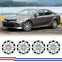 4Pcs/Set Cover Hubcaps ,16 inch Hubcaps Wheel Rims Cover for 2018-2024 Toyota Camry/Camry Hybrid  Snap on Installation（16-inch, Silver Lacquer & Black Lacquer)
