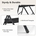 thumbnail image 5 of Decksplore Wide Plastic Folding Chair, Black, Indoor Outdoor Stackable Event Chair (Set of 4), 5 of 9