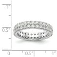 thumbnail image 6 of 14K White Gold Ring Band Eternity Diamond, Lab Grown Round, Size 6, 6 of 6