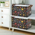 thumbnail image 2 of Yayeee Foldable Storage Basket for Shelves with Handles Waterproof Cloth Bins, Moon Pattern, 2 of 7