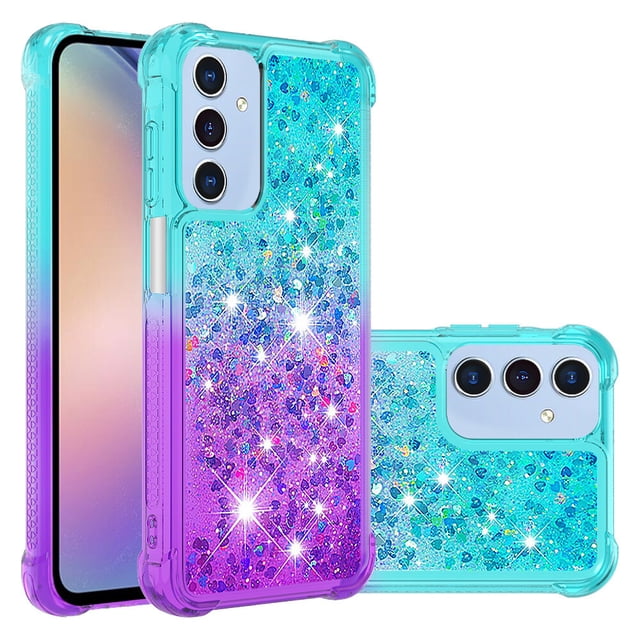 Funda para Samsung Galaxy A16 Transparente con Brillos Carcasa Protectora Antigolpes con Glitter Brillante