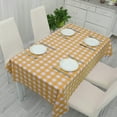 thumbnail image 2 of 100% Waterproof PVC Table Cloth, Oil-Proof Spill-Proof Vinyl Rectangle Tablecloth, Wipeable Table Cover for Outdoor and Indoor Use,Gold,52x 52Inch, 2 of 6