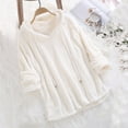 thumbnail image 2 of Kcodviy Sweat à Capuche à Fermeture à Glissière pour Femmes, Manches Longues, Blouse Décontractée en Peluche, 2 of 4