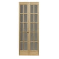 thumbnail image 5 of Pinecroft Traditional 30 x 80 Solid Wood Frosted Glass Bifold Closet Door, Unfinished, 5 of 8