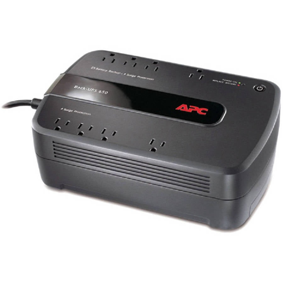 APC Back-UPS 650VA Uninterruptible Power Supply Battery Backup and Surge Protector with 8 Outlets, BE650G1 by APC