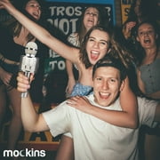 Mockins Silver Portable Bluetooth Karaoke Microphone | Mic & Bluetooth Speaker | Compatible with IOS and Android Devices