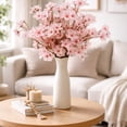 thumbnail image 6 of ﻿ HUIANER 8Pcs Artificial Cherry Blossom Branch Spring Flowers Silk Peach Flowers Fake Plants Arrangement for DIY Garden Home Wedding Party Décor, Pink, 6 of 8