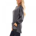 thumbnail image 2 of SHEMALL Women Sweater Long Sleeve Pullover Jersey Pocket Casual T-shirt, 2 of 3