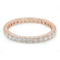 thumbnail image 3 of 1 Carat Round Cut Lab Created Moissanite Diamond Full Eternity Stackable Wedding Band Ring For Women In 10K Solid Rose Gold (G-H Color, VVS1 Clarity, 1 Cttw)-8, 3 of 7