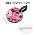 thumbnail image 5 of Peony 2Pcs PU Leather Round Luggage Tags with Privacy Cover and Name ID Tag for Suitcase, Handbags, Backpacks, School Bags, 5 of 6