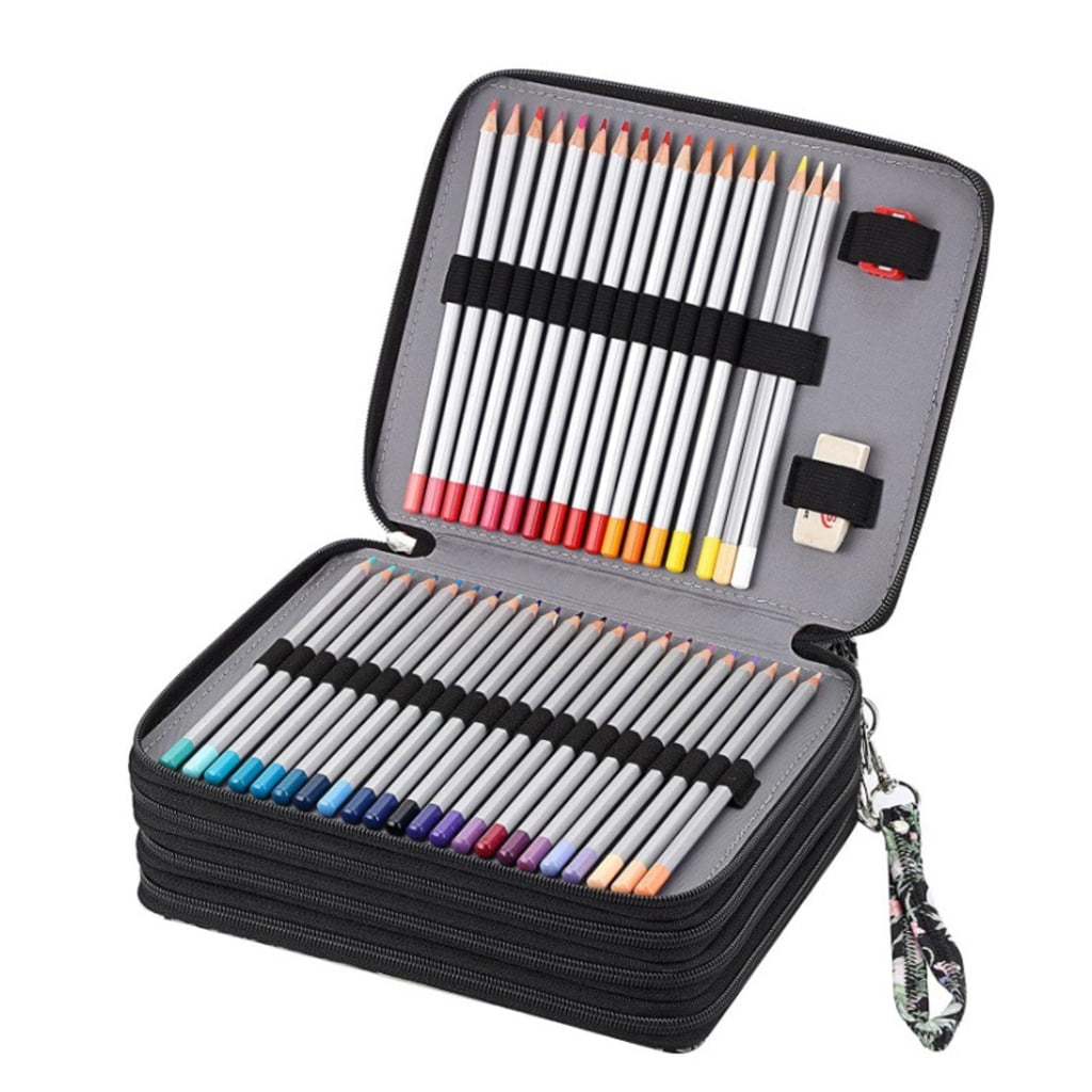 168 Slots Colored Pencil Case Large Capacity Pen Case Travel Pen Organizers Case