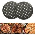 thumbnail image 3 of TAIWO Ensemble de Moules à Pizza Ronds de 12 Pouces en Acier Inoxydable pour Four à Pizza, Lot de 2, 3 of 4