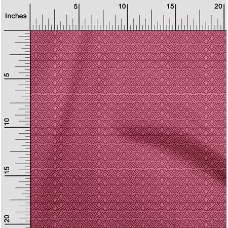 oneOone Cotton Poplin Fabric Triangle Block Print Fabric By The Yard 56 Inch Wide