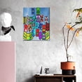 thumbnail image 4 of Saiise Geometry Dash Frameless Wall Art for Home Decor,Modern Abstract Canvas Prints,High-Quality Artwork for Living Room, Bedroom, Office, and More,Ready to Hang, Vibrant Colors-, 4 of 7