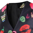 thumbnail image 6 of Puffer vest Mens Valentine Day Love Printing Dinner Date Suit Vest Vest Top, 6 of 9