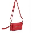 thumbnail image 3 of The Anita Women Wristlet Multi Functional Crossbody Soft Vegan Leather Bag by Ampere Creations - Red, 3 of 5