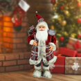 thumbnail image 3 of Simulación Santa Claus Santa Estatuas Y Estatuillas Muñeca de Peluche Ornamento de Navidad Coleccionables Mostrar Decoraciones de 1 Yotijar Figuras de Santa Claus, 3 of 8