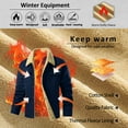 thumbnail image 5 of Fexilor Men's Winter Cotton Sherpa-Lined Jacket, Casual Trucker Outerwear with Flap Pockets, 5 of 9