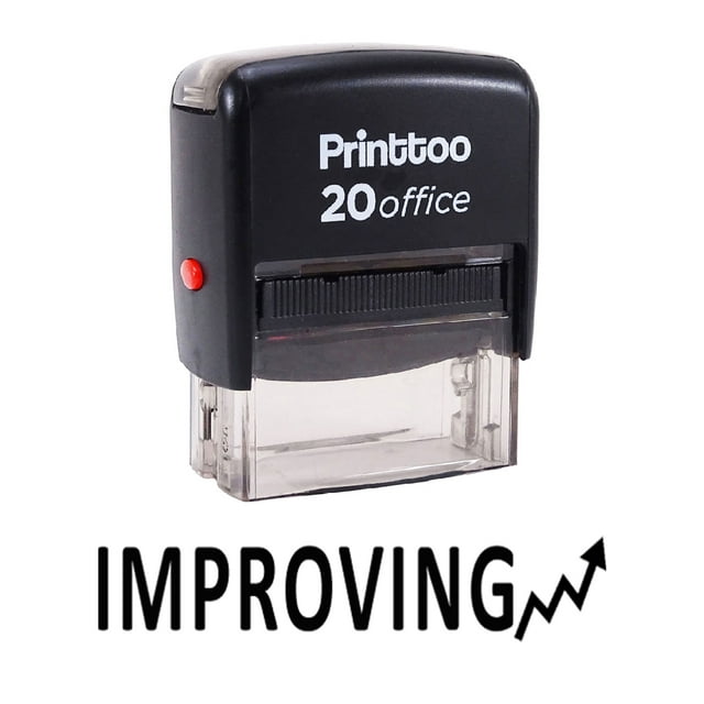 Printtoo IMPROVING Self Inking Rubber Stamp Office Stationary Stamp-Black