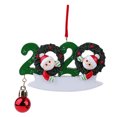 thumbnail image 1 of 2020 Adornos colgantes de árboles Cuarentena Santa Claus 2 Santa Sunnimix colgante de árbol de muñeco de nieve redondo, 1 of 7