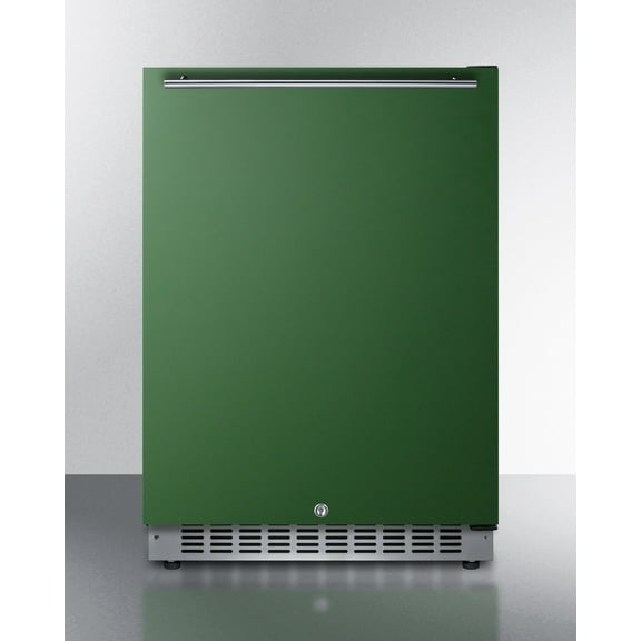 24" Wide Built-In All-Refrigerator, ADA Compliant, Green, LHD