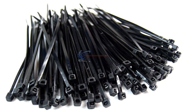 Zip Ties 1000 Pieces Nylon 4' inch Black Cable Straps  10 Bags Of 100 FREE SHIP