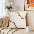 thumbnail image 6 of Generic Sports Throw Pillows Square Linen Fun Sport Game Pillow Case，Soccer Baseball Football Home Decor Pillow, 6 of 6