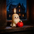 thumbnail image 4 of Halloween Ghost Pumpkin Scented Candles - Fall Festive Decorative Candles, Cute Table Centerpiece for Home Halloween Party Favors, 4 of 4