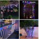 thumbnail image 4 of Paquete de 2 luces solares de cadena para exteriores, luces de gota de agua en forma de lágrima para exteriores, luces solares de Navidad impermeables para jardín, patio, árbol, fiesta, decoració, 4 of 5