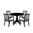 thumbnail image 2 of East West Furniture Hartland 5-Piece Dining Set in Black Finish, 2 of 6