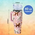 thumbnail image 2 of 40oz Poodle Tumbler with Handle and Straw, Cute Dog Stainless Steel Insulated Cup with Lid and Straw, Travel Coffee Mug Water Bottle, Birthday Mothers Day Gifts for Women Men Animal Lovers, 2 of 6