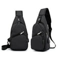 thumbnail image 2 of Stylago Women Mens Crossbody Bags USB Charging Port Travel Hiking Chest Bag Shoulder Purses with Multiple Zipper Pockets Black, 2 of 5