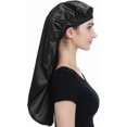 thumbnail image 2 of WWS-Long Satin Bonnet Sleep Capu2013 Double Layer, Soft Elastic Band, 2 of 4