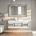 thumbnail image 7 of Totti Wave 48" White Modern Bathroom Vanity w/ Super White Man-Made Stone Top & Sink, 7 of 7