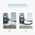 thumbnail image 3 of Desktop Wire Wrap Spiral Tube Storage Pipe Management Cord Protector Cable Organizer WHITE 10MM X 5M, 3 of 8
