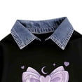 thumbnail image 5 of KyCheLot Girl's 2 Piece Outfits Print Lapel Collar Sweatshirts and Long Flare Pants Matching Set Activewear 2-8 Years, 5 of 6