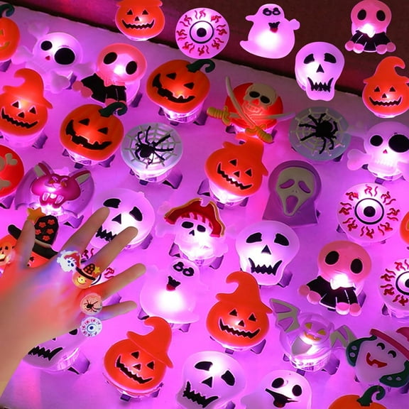 Halloween Glow Ring - 50 LED twinkle ring, perfect for adults attending Halloween parties in the dark, perfect for birthdays and Halloween celebrations