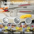 thumbnail image 5 of PriorityChef Large 15oz Potato Ricer with 3 Discs, Heavy Duty Stainless Steel Ricer, Red, 5 of 10