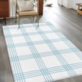 thumbnail image 3 of Blue Checkered Area Rug 4x6 Washable Rug Non Slip Farmhouse Buffalo Plaid Watercolor Large Area Rug Indoor Floor Carpet for Entryway Bedroom Kitchen Living Room Home Office Dining Room Nursery, 3 of 9