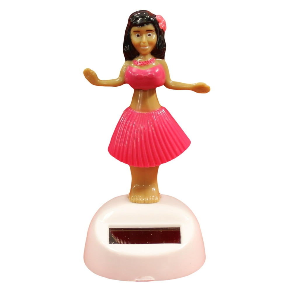 4 Inch Solar Powered Dancing Hula Girl, Pink