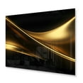 thumbnail image 2 of Designart "Surreal Tides in Gold and Black III" Fractals Metal Wall Art, 2 of 5