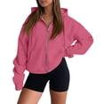 thumbnail image 5 of Evdexr Sweatsuits for Women 2 Piece Sets Zip Up Long Sleeve Hooded & Sweatpant Hoodies Tracksuits Fall 2026 Loose Fit Travel Lounge Outfits with Pockets L, 5 of 6