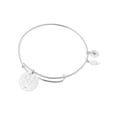 thumbnail image 3 of Sterling Silver Aunt Niece Heart Dangle Charm Expandable Bangle Bracelet, 3 of 3