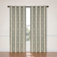 thumbnail image 2 of Eclipse Nadya Floral Room Darkening Grommet Top Single Window Curtain Panel, Smokey Blue, 52 x 63, 2 of 7
