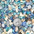 thumbnail image 5 of Crushed Shells for Crafts 2lbs - Colored Shell Pieces for Succulents, Small Vase Filler, Mosaic Art, Resin Decor - Blue and Natural Seashells for Crafting, 5 of 7