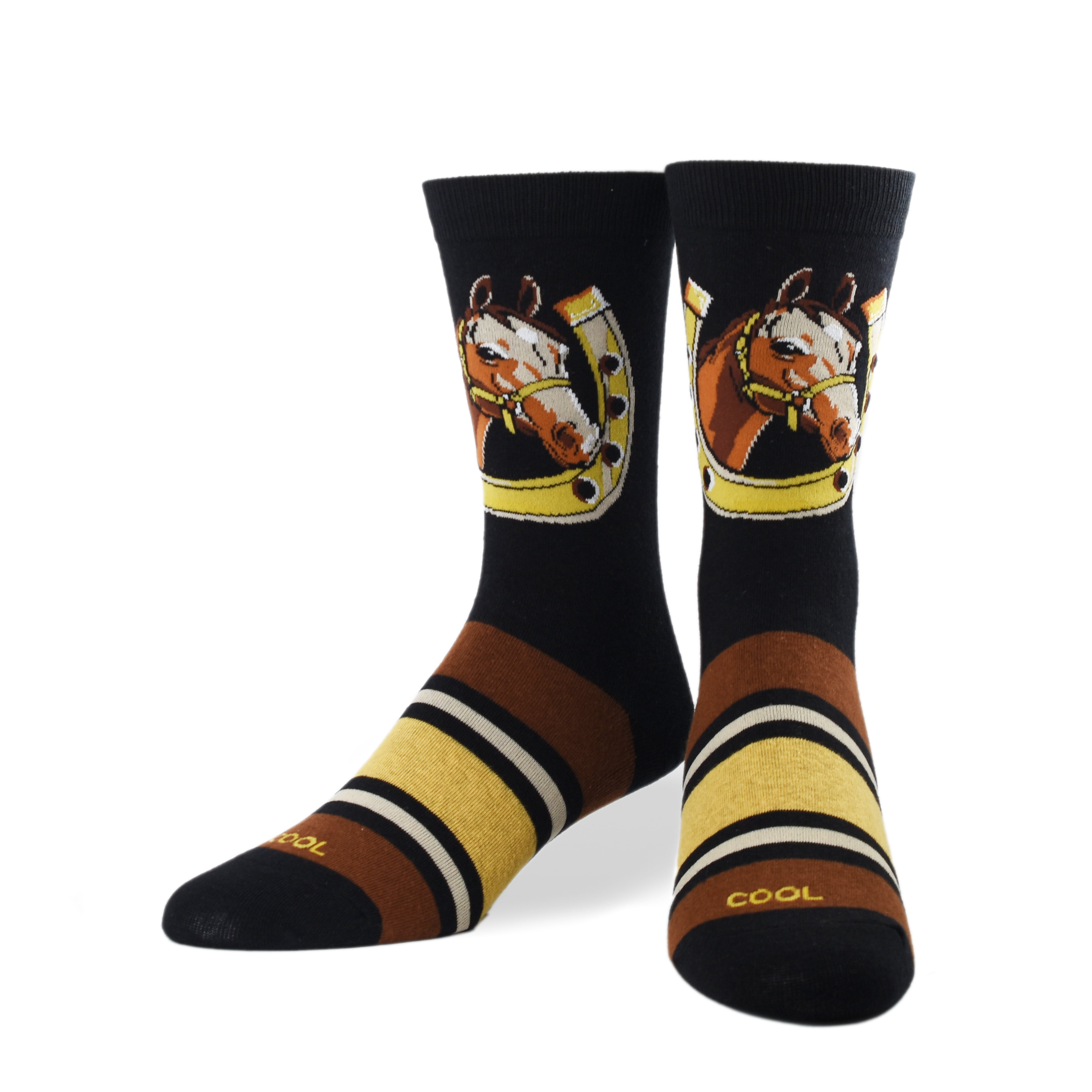 crazy socks,cool socks,gift idea unisex cozy casual crew socks,fun design Horse Sock
