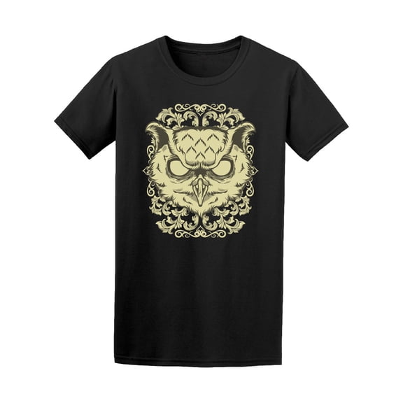 Owl Art Animal Flower T-Shirt Men -Image by Shutterstock, Male 4X-Large