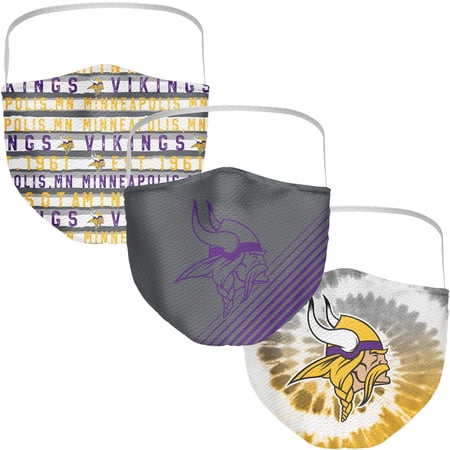 Adult Fanatics Branded Minnesota Vikings Face Covering 3-Pack