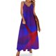 thumbnail image 1 of Vestido sin mangas rojo lineal con diseño geométrico pop art, elegante vestido de novia para invitadas, vestidos elegantes para mujer en oferta, 1 of 7