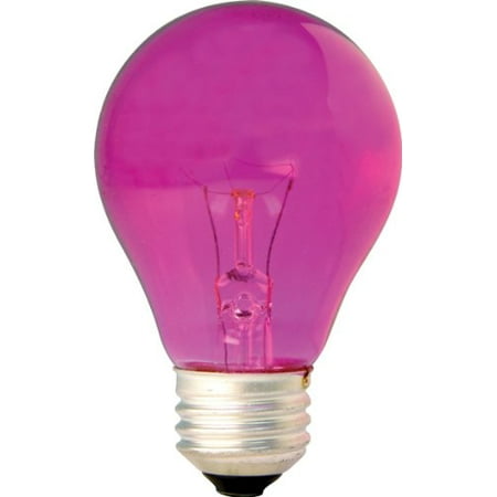 Ceramic Pink A19 Bulb - GE Lighting 22730 25-Watt 1900-Lumen Specialty A19 Incandescent Light Bulb, Pink